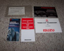 1985 Isuzu Trooper II Owner's Manual Set