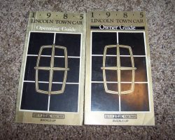 1985 Lincoln Town Car Owner's Manual Set