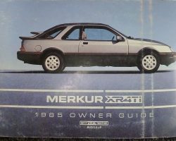 1985 Merkur XR4TI Owner's Manual