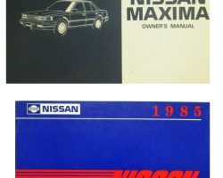 1985 Nissan Maxima Owner's Manual Set