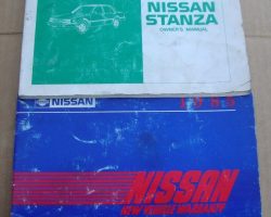 1985 Nissan Stanza Owner's Manual Set