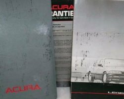 1986 Acura Legend Owner's Manual Set