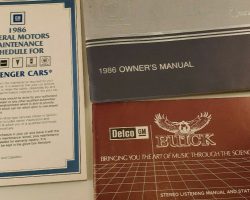 1986 Buick Century Owner's Manual Set