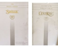 1986 Cadillac Seville Owner's Manual Set
