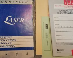 1986 Chrysler Laser Owner's Manual Set