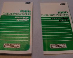 1986 Ford Mustang Owner's Manual Set