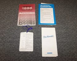 1986 Honda Accord 3-Door Owner's Manual Set