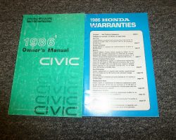 1986 Honda Civic CRX Owner's Manual Set