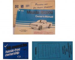 1986 Mazda B2000 Pickup Truck Owner's Manual Set