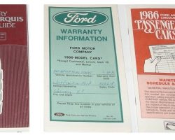 1986 Mercury Grand Marquis Owner's Manual Set