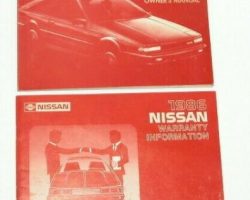 1986 Nissan 200SX Owner's Manual Set