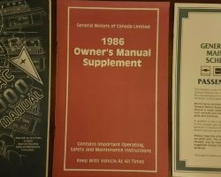 1986 Pontiac 6000 Owner's Manual Set