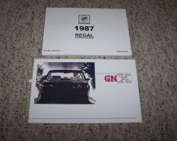 1987 Buick Regal, Grand National Owner's Manual Set