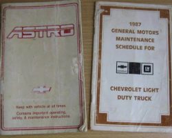 1987 Chevrolet Astro Owner's Manual Set