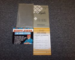 1987 Chrysler Fifth Avenue Owner's Manual Set