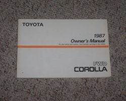 1987 Toyota Corolla FWD Owner's Manual
