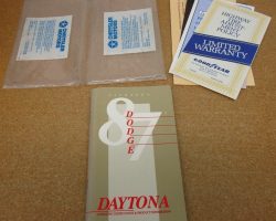 1987 Dodge Daytona Owner's Manual Set