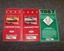 1987 Ford Aerostar Owner's Manual Set