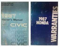 1987 Honda Civic CRX Owner's Manual Set