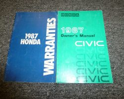1987 Honda Civic Owner's Manual Set