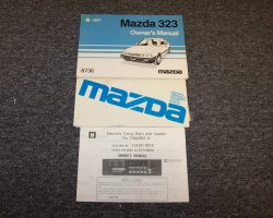 1987 Mazda 323 Owner's Manual Set