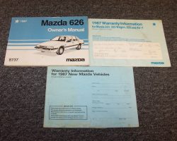 1987 Mazda 626 Owner's Manual Set