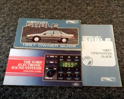 1987 Mercury Sable Owner's Manual Set