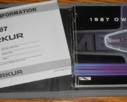 1987 Merkur XR4TI Owner's Manual Set