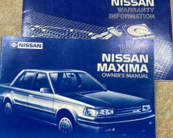1987 Nissan Maxima Owner's Manual Set