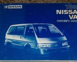 1987 Nissan Van Owner's Manual