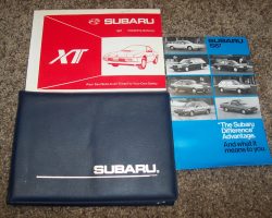 1987 Subaru XT Owner's Manual Set