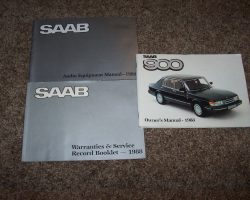 1988 Saab 900 Owner's Manual Set