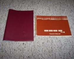 1988 Porsche 928 S4 Owner's Manual Set