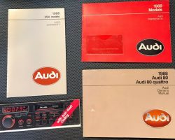 1988 Audi 80 Owner's Manual Set