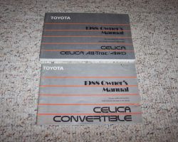 1988 Toyota Celica & Celica All-Trac/4WD Owner's Manual Set