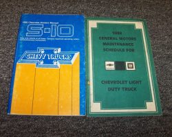 1988 Chevrolet S-10 Blazer Owner's Manual Set