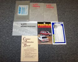1988 Dodge Caravan & Grand Caravan Owner's Manual Set