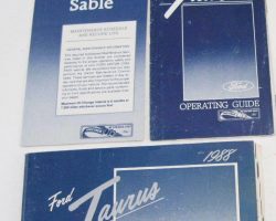1988 Ford Taurus Owner's Manual Set