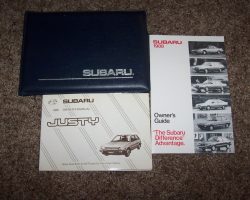 1988 Subaru Justy Owner's Manual Set