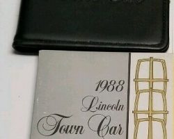 1988 Lincoln Town Car Owner's Manual Set
