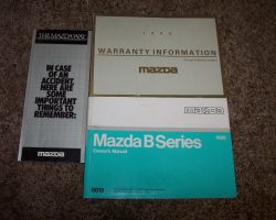 1988 Mazda B2200 & B2600 B Series Pickup Truck Owner's Manual Set