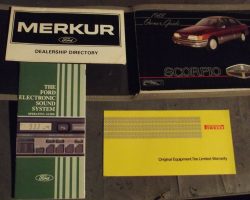 1988 Merkur Scorpio Owner's Manual Set