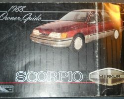 1988 Merkur Scorpio Owner's Manual