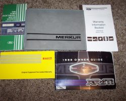 1988 Merkur XR4TI Owner's Manual Set