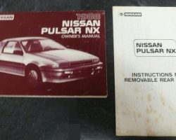 1988 Nissan Pulsar NX Owner's Manual Set