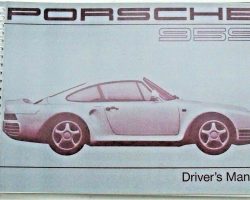 1988 Porsche 959 Owner's Manual