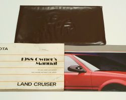 1988 Toyota Land Cruiser Owner's Manual Set