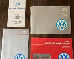 1988 Volkswagen Jetta Owner's Manual Set