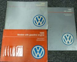 1988 Volkswagen Quantum Owner's Manual Set