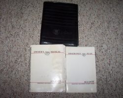 1989 Cadillac Allante Owner's Manual Set